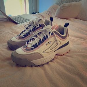 FILA Disruptor Sneaker RARE pink and green